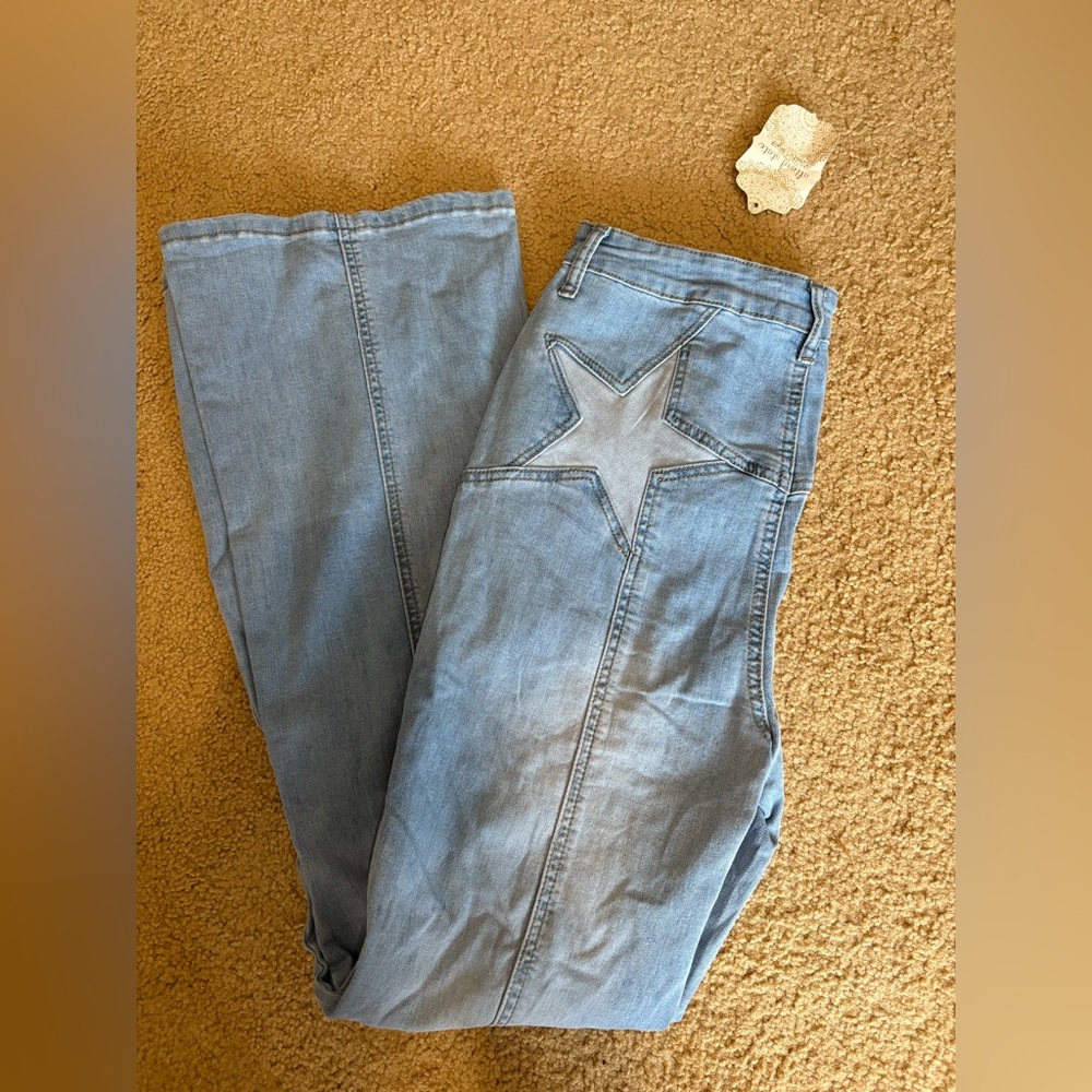 Light Blue Star-Embellished Women's Jeans from Altrd state